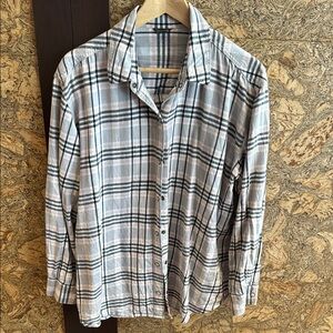 Eddie Bauer Gray Button Down Shirt Casual